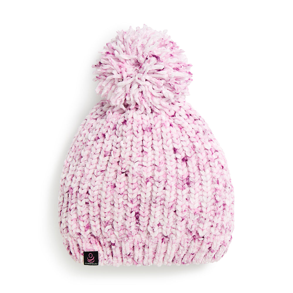 Chenille Beanie with Pom