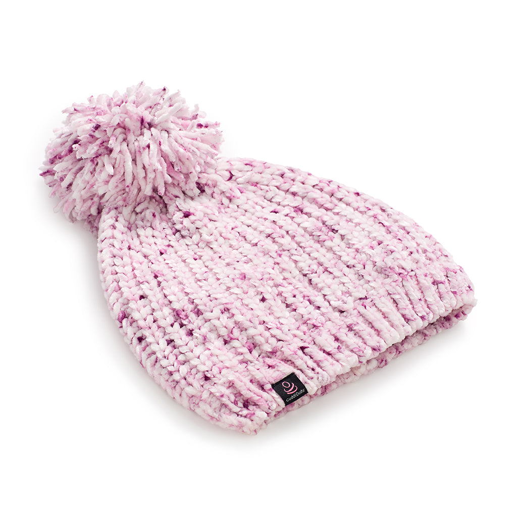 Chenille Beanie with Pom