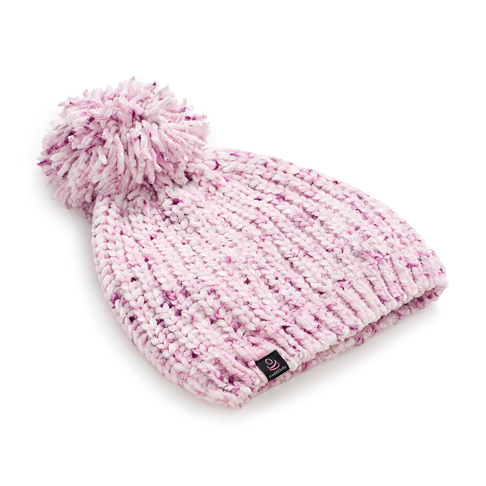 Chenille Beanie with Pom
