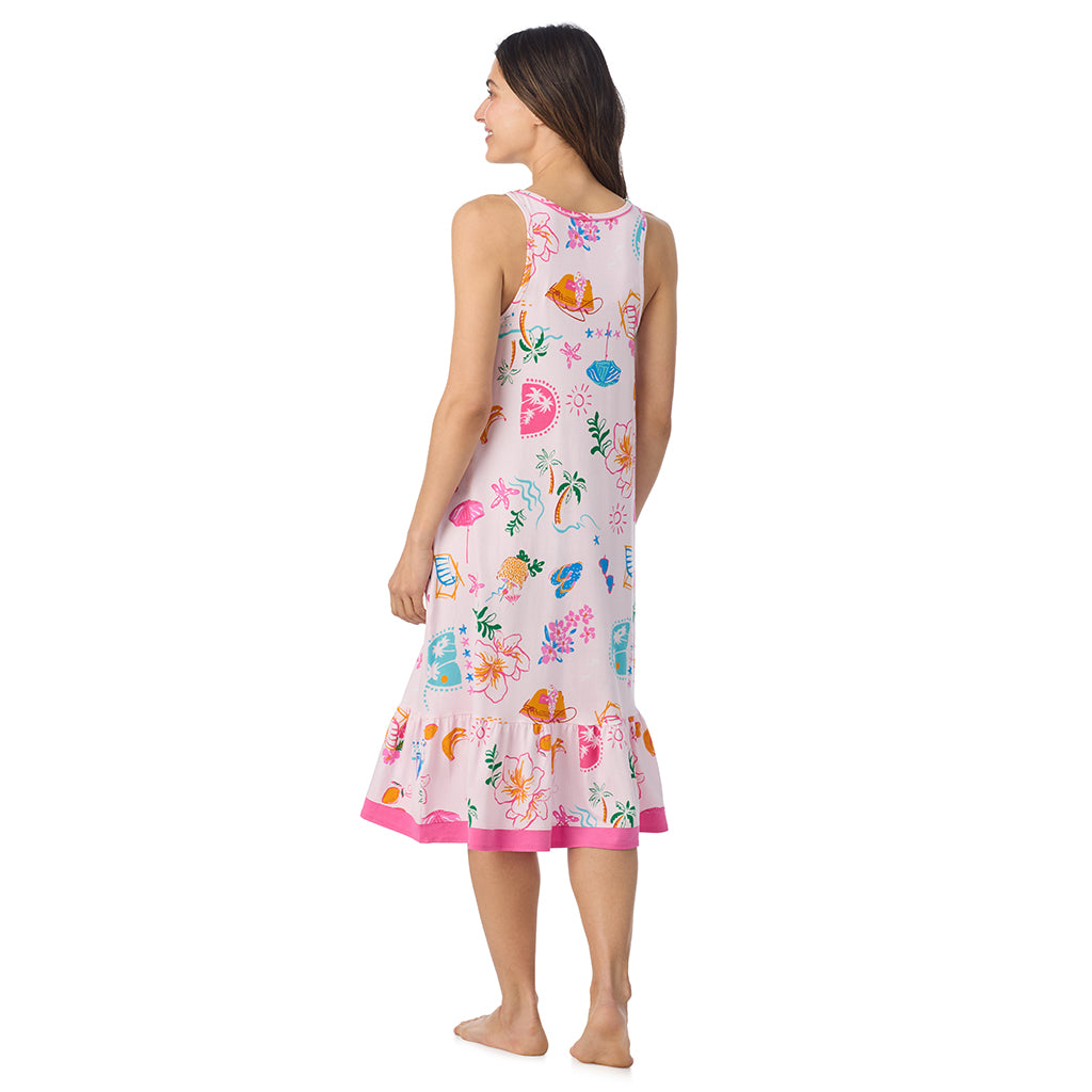 Cotton-Blend Sleeveless Sleep Midi-Gown – Cuddl Duds