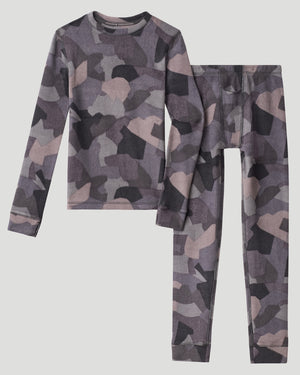 Boys Fleecewear With Stretch 2 pc. Long Sleeve Crew & Pant Set