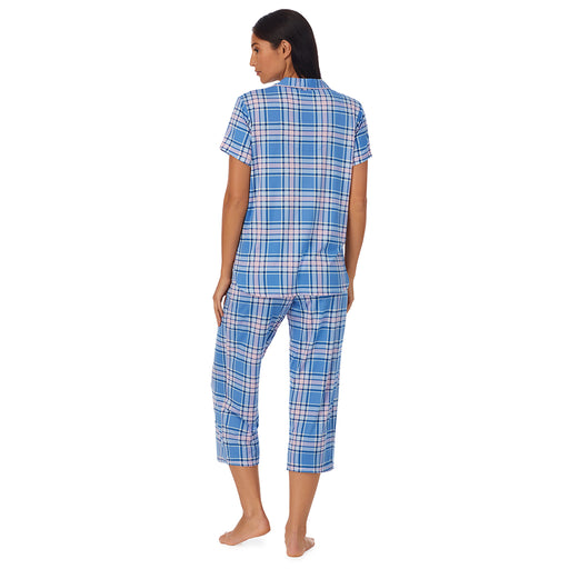 Blue Pink Plaid;Model is wearing size S. She is 5'8.5