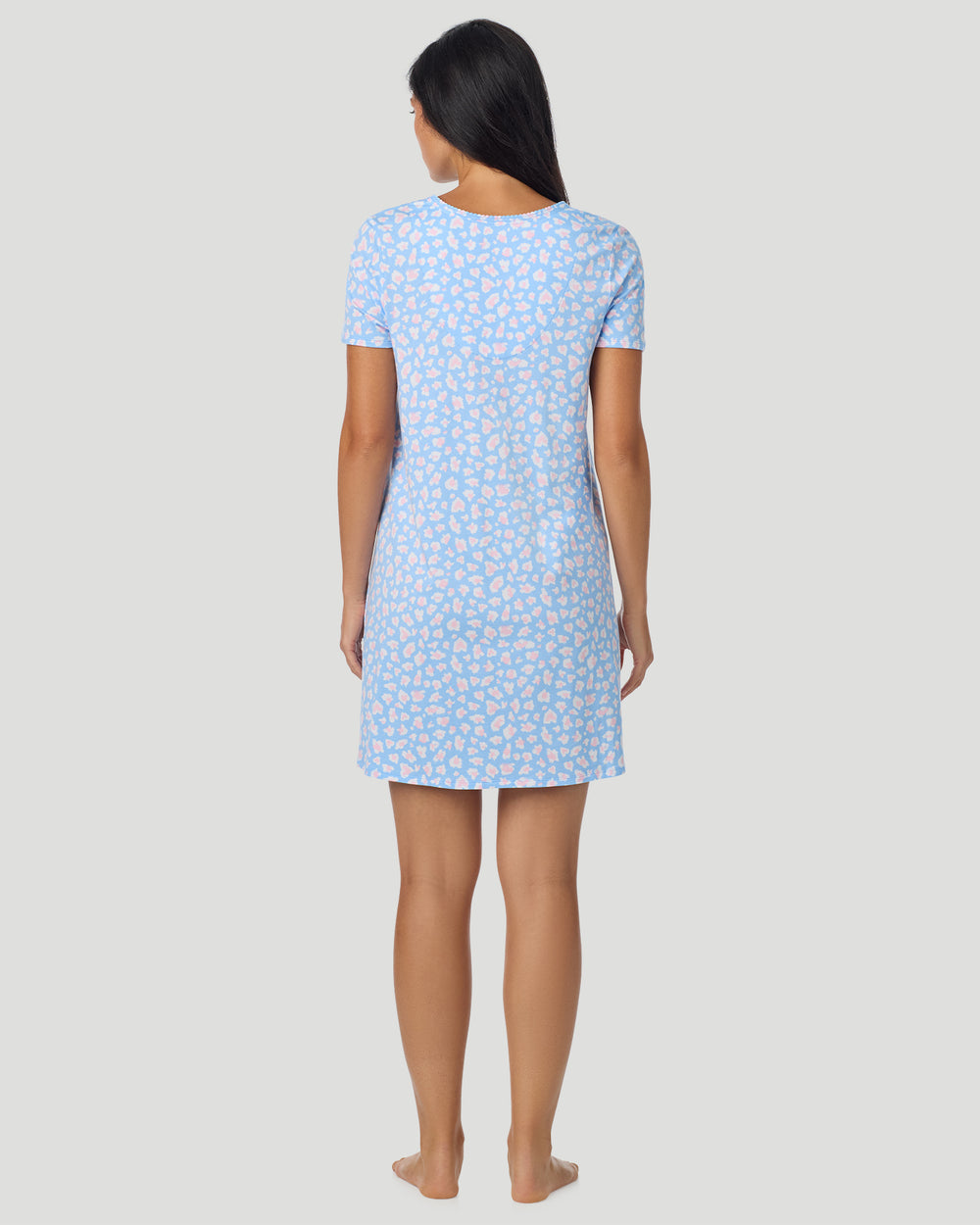Cotton-Blend Short Sleeve Sleep Shirt