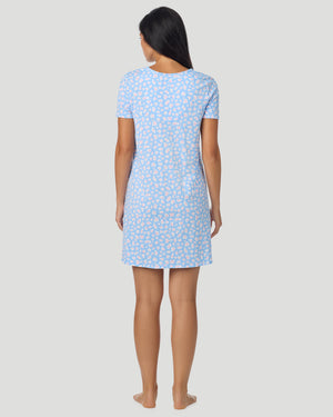 Cotton-Blend Short Sleeve Sleep Shirt