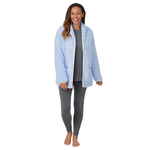 A lady wearing Snuggle Up Sherpa Cardi