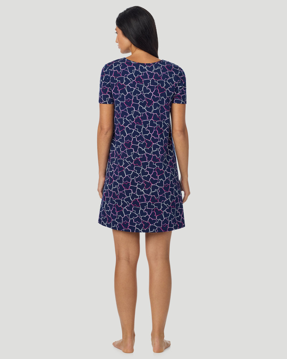 Cotton-Blend Short Sleeve Sleep Shirt