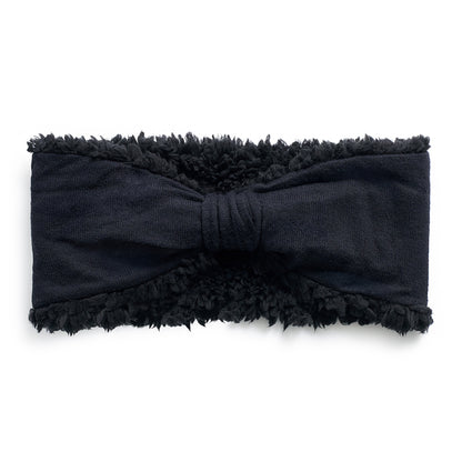 SoftKnit black  Headband with Sherpa