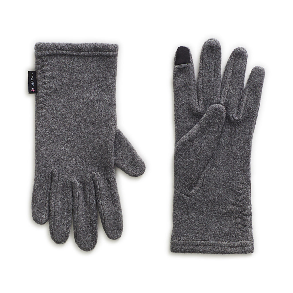 Charcoal Heather;@Fleece Side Ruched Glove