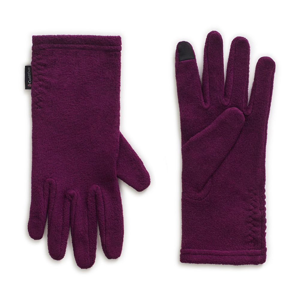 Purple Beet;@Fleece Side Ruched Glove