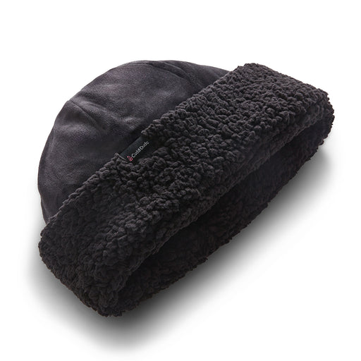 Double Plush Velour Hat with Sherpa Cuff - Cuddl Duds