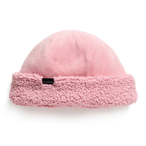 Double Plush Velour Hat with Sherpa Cuff
