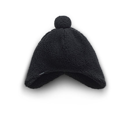 Black;@Cloud Fleece Peruvian Pom Hat