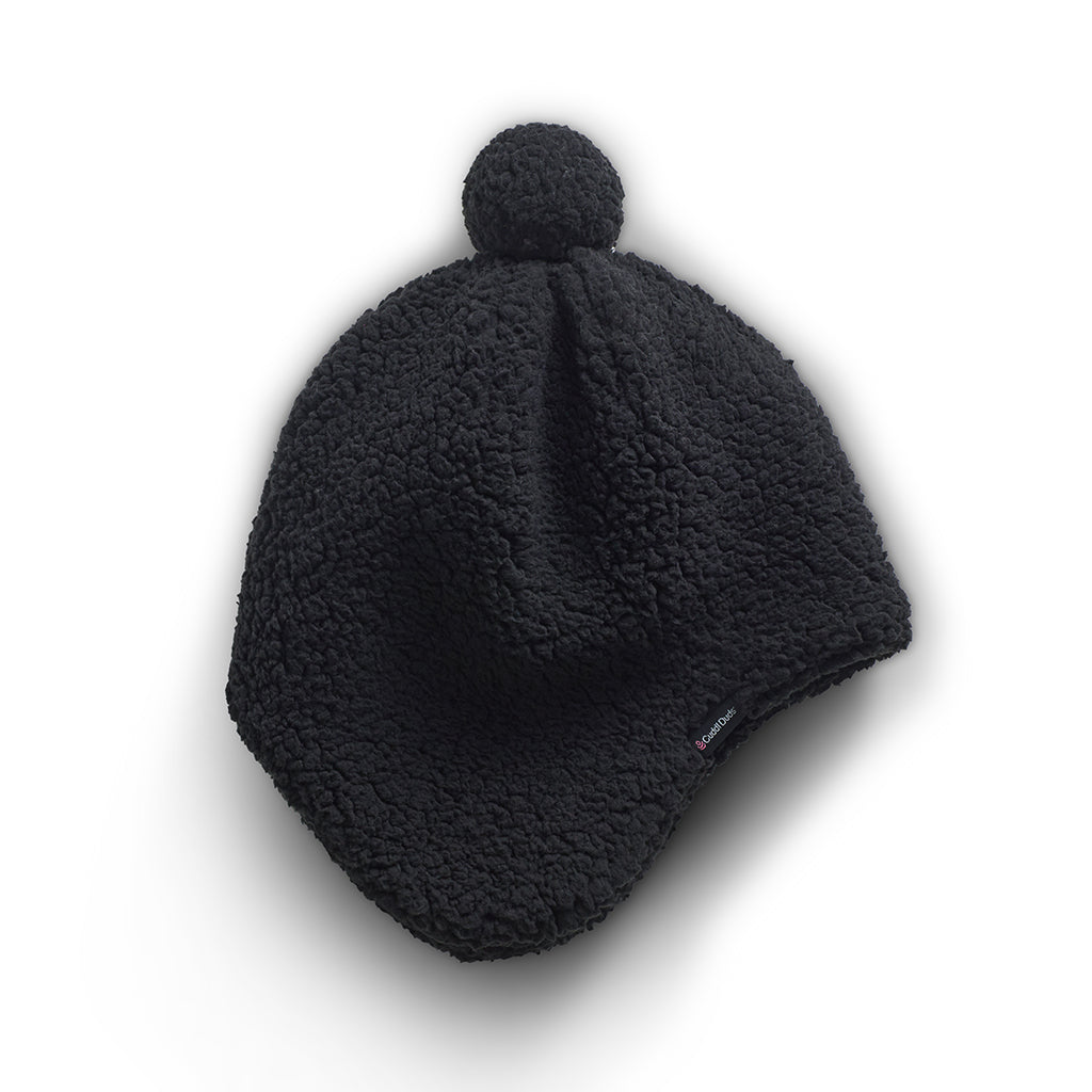 Black;@Cloud Fleece Peruvian Pom Hat