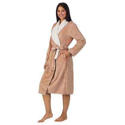 A lady wearing Chenille Wrap Robe