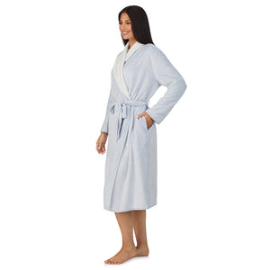 A lady wearing Chenille Wrap Robe