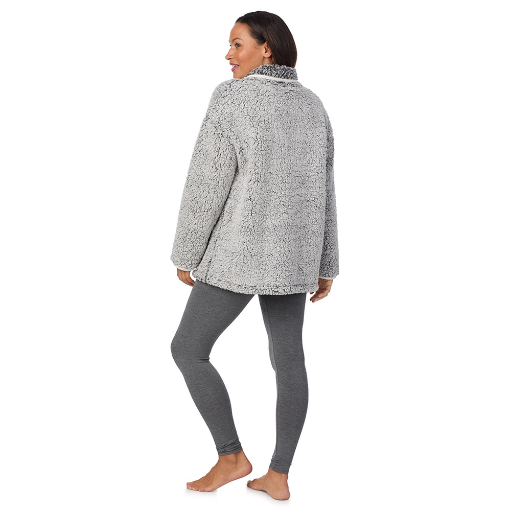A lady wearing Snuggle Up Sherpa Cardi