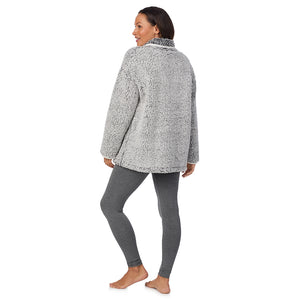 A lady wearing Snuggle Up Sherpa Cardi