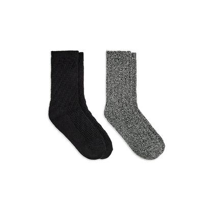 A Static Texture / Twist 5x1 Rib Crew Sock 2-Pack