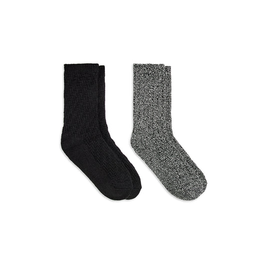 A Static Texture / Twist 5x1 Rib Crew Sock 2-Pack