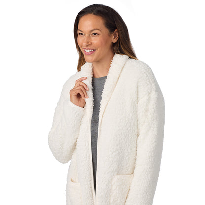 A lady wearing Snuggle Up Sherpa Cardi