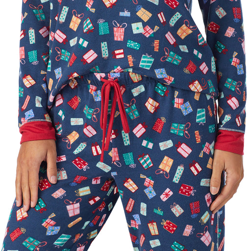 Microfleece Long Sleeve Henley Top 2-Pc Pajama Set - Cuddl Duds