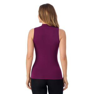 A lady wearing Cotton-Blend Short Sleeve Notch Collar with Cropped Pant Pajama Set.