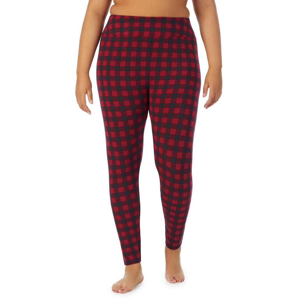 A lady wearing a Red Buffalo high waist legging plus.