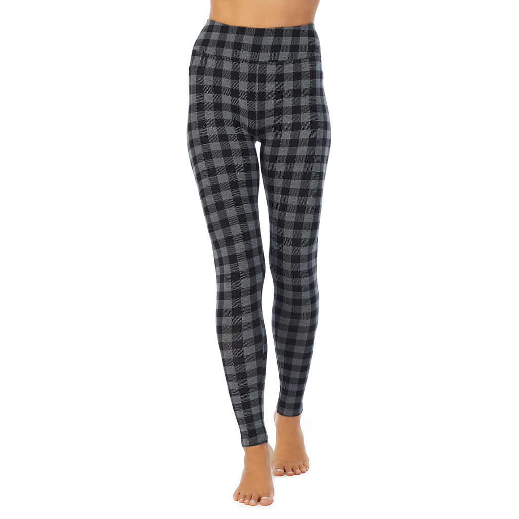 A lady wearing a Grey Tonal Buffalo high waist legging.