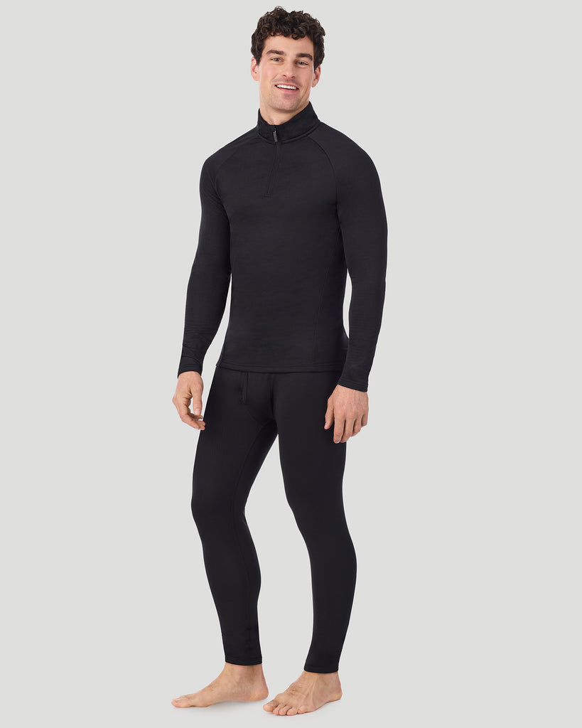  A man wearing Black X Fleece Quarter Zip in a front view standing pose