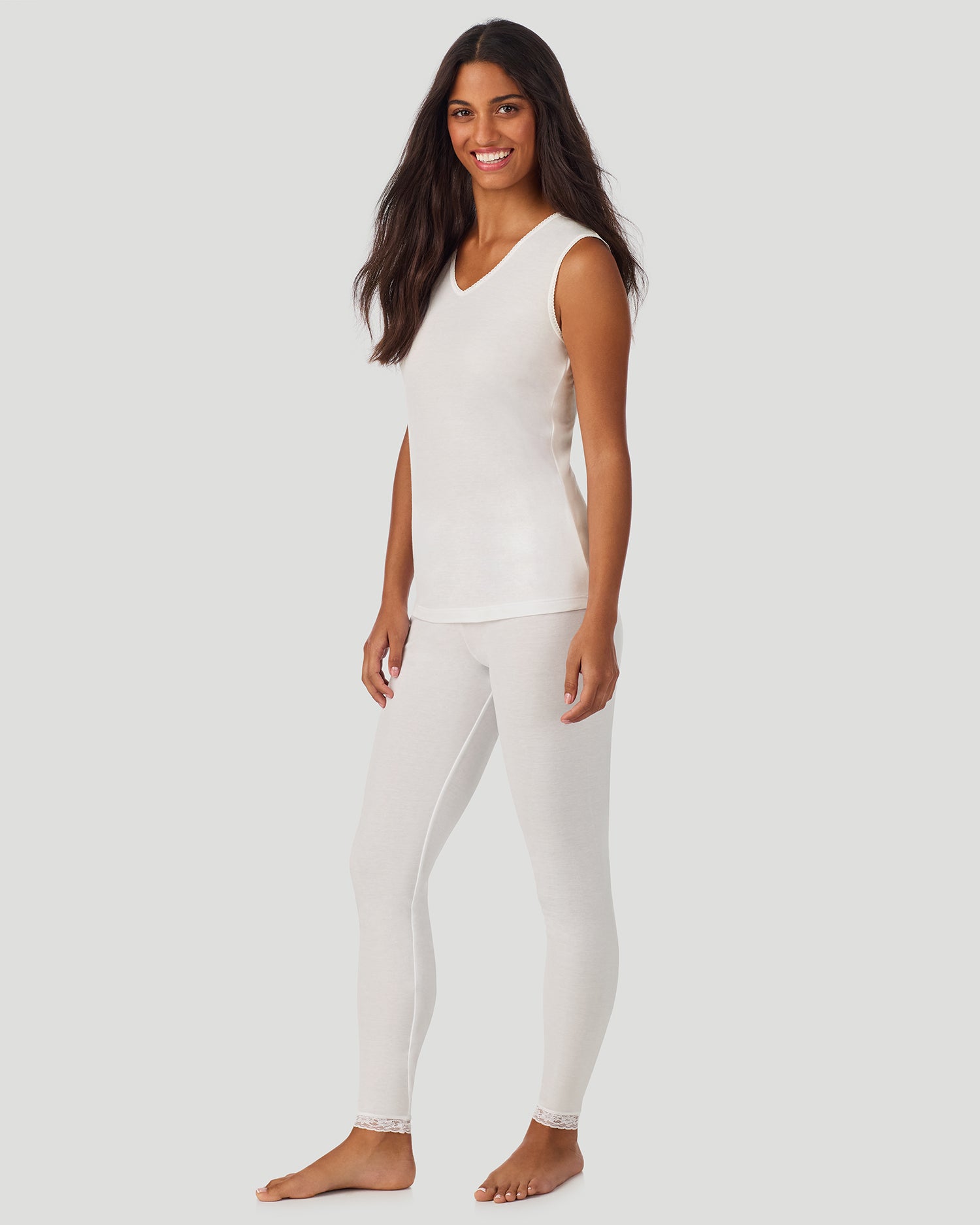 Softwear Lace Edge V-Neck Tank