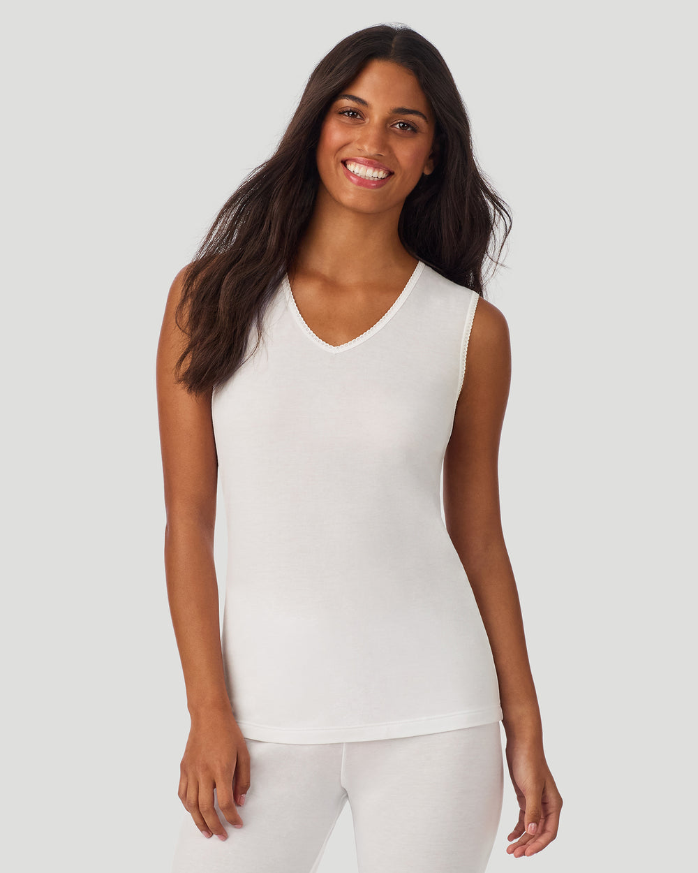 Softwear Lace Edge V-Neck Tank