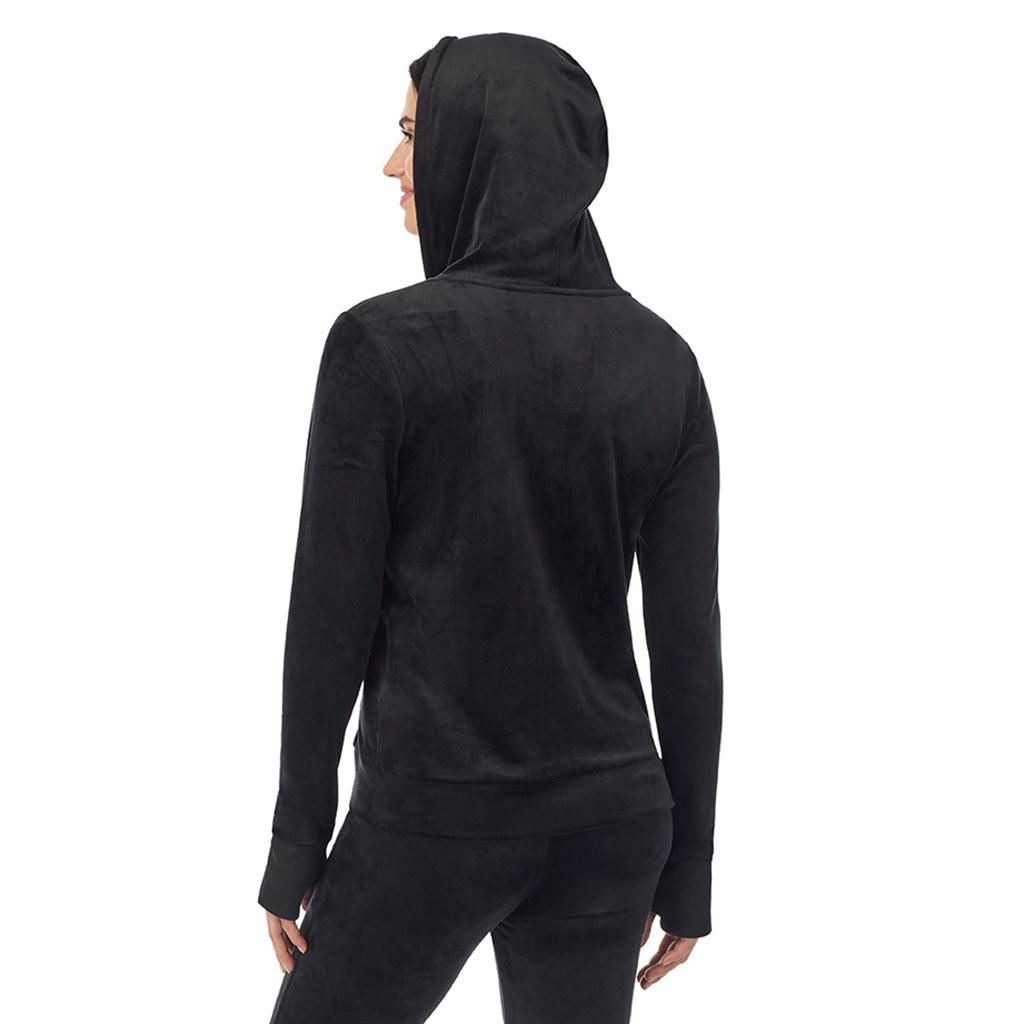 Motherhood Sport Black Velour Full retailer Zip Hoodie Size Large