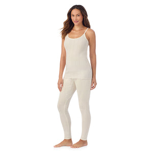 A lady is wearing Cotton Pointelle Cami
