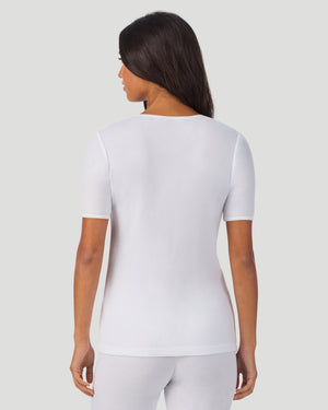 Softwear Lace Edge Short Sleeve V-Neck