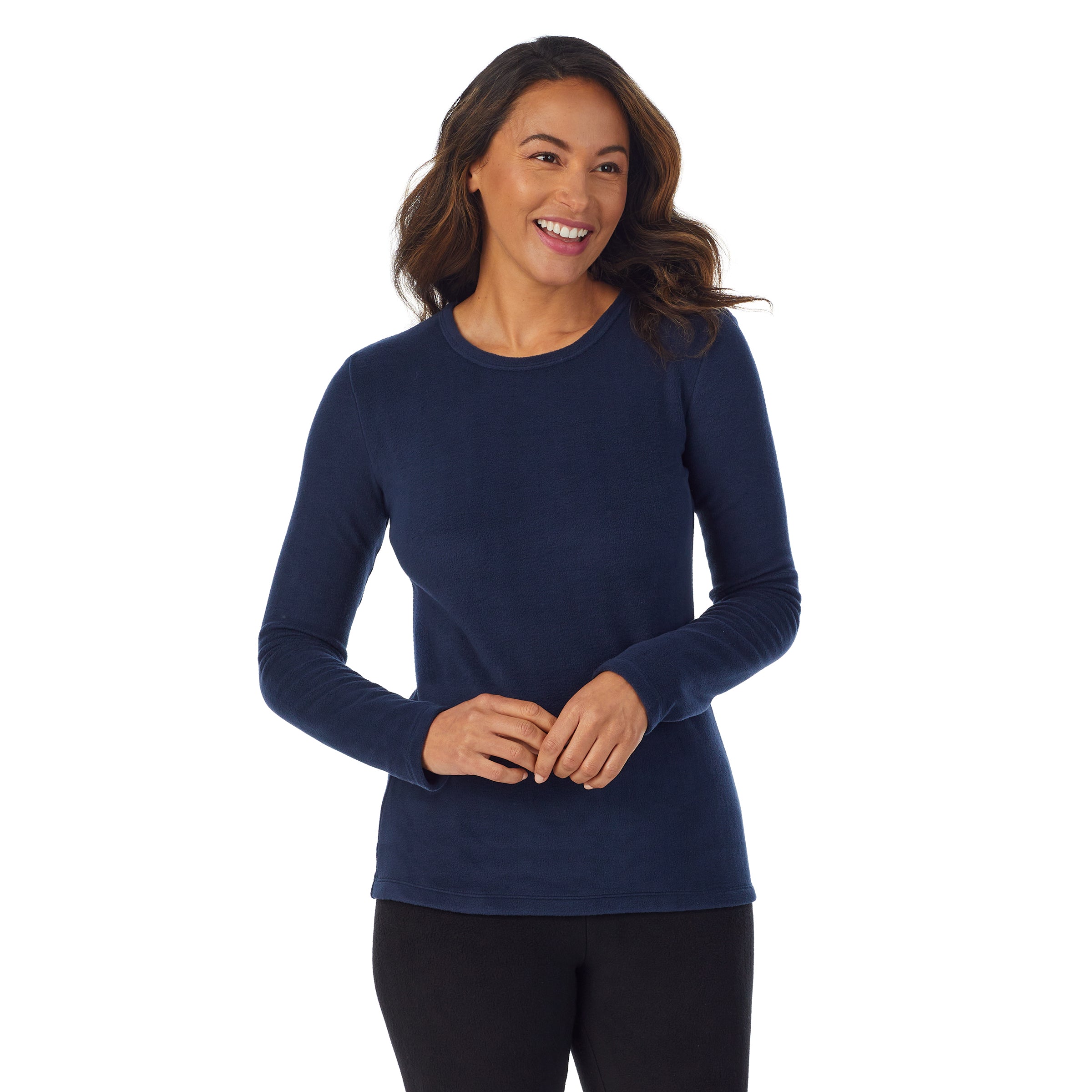 Fleecewear With Stretch Long Sleeve Crew