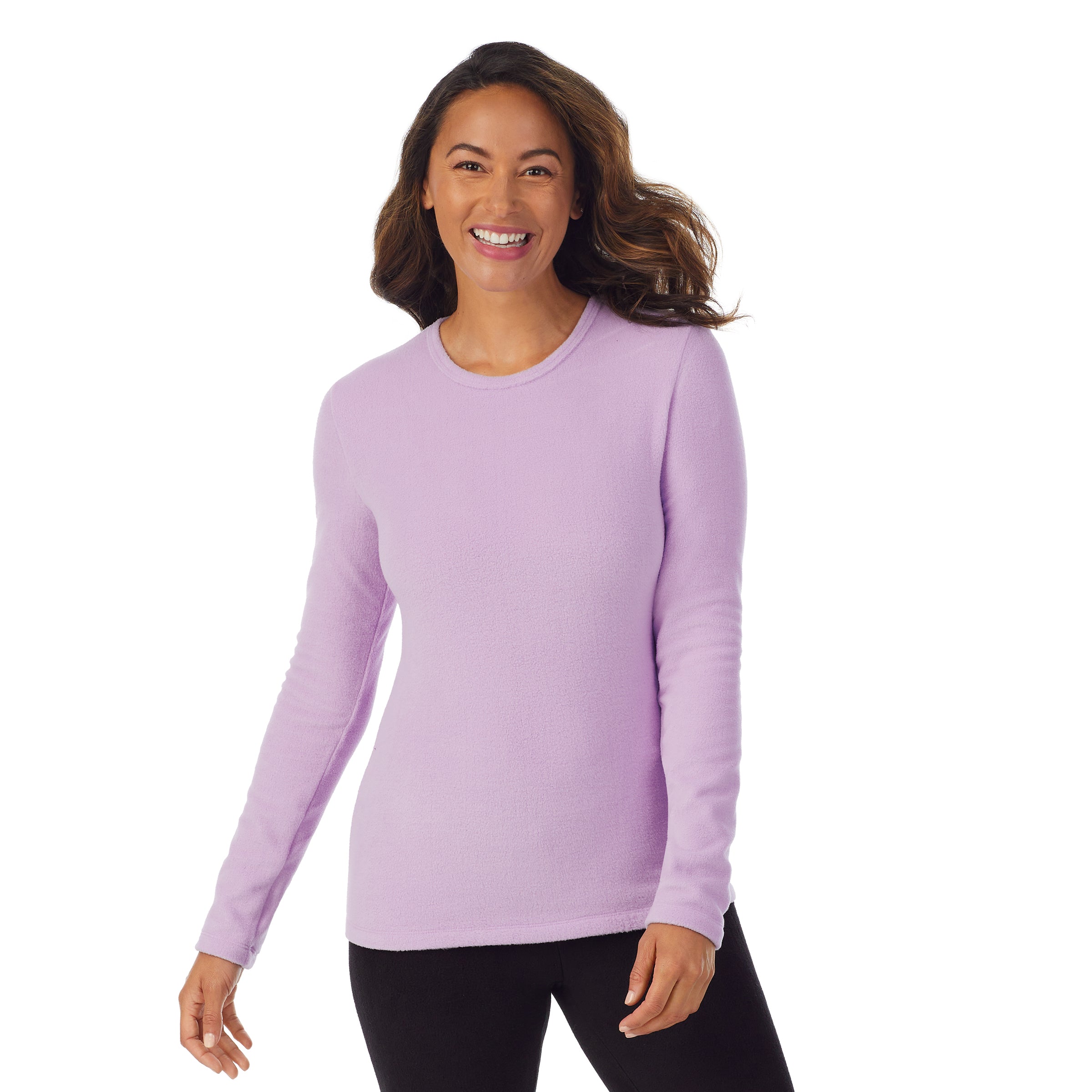 Fleecewear With Stretch Long Sleeve Crew