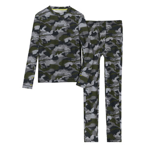 A Airbrush Camo long sleeve crew t-shirt and pant set