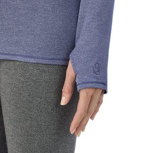  A Lady is wearing Ultra Cozy Long Sleeve Crew