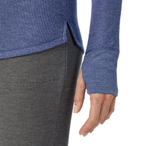 A lady wearing Cozy Stretch Thermal Long Sleeve Crew
