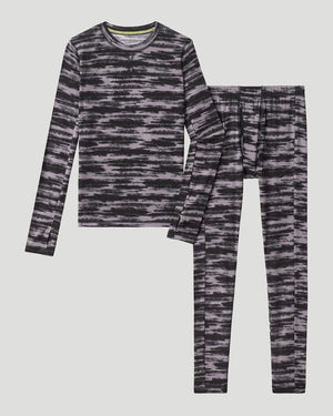  A Ombre Space-dye Boys Comfortech Stretch Poly 2 pc. Long Sleeve Crew & Pant Set