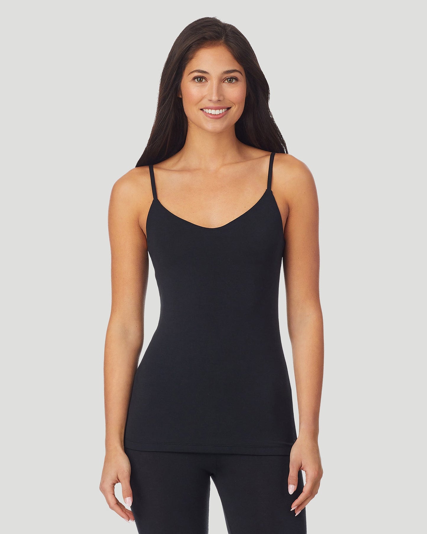 Black;@A lady wearing Softwear With Stretch Cami in Black  