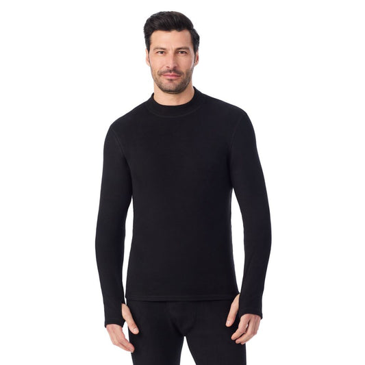 A man wearing Black Fleecewear Long Sleeve Mock Neck
