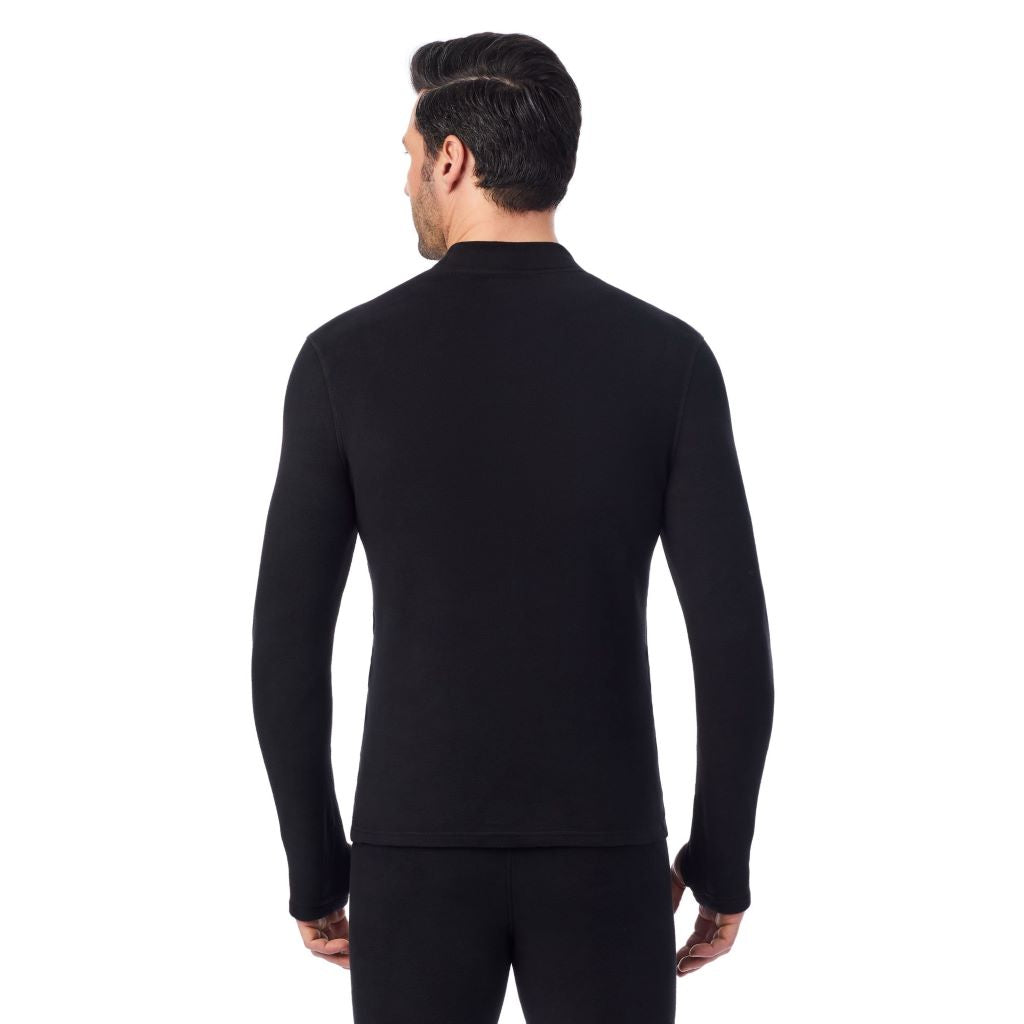 A man wearing Black Fleecewear Long Sleeve Mock Neck
