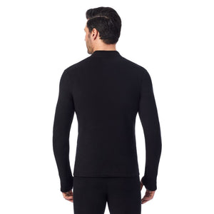 A man wearing Black Fleecewear Long Sleeve Mock Neck

