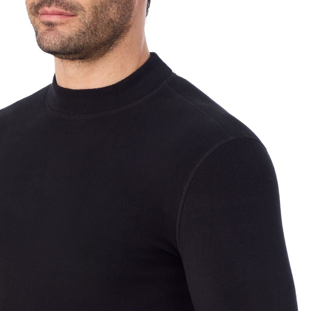 A man wearing Black Fleecewear Long Sleeve Mock Neck
