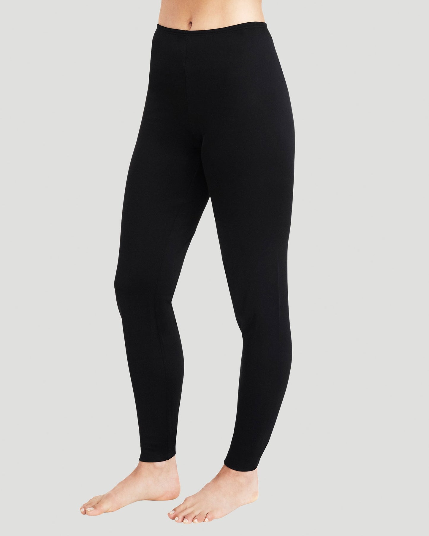 Black;@A lady wearing Softwear Legging in Black back view back view