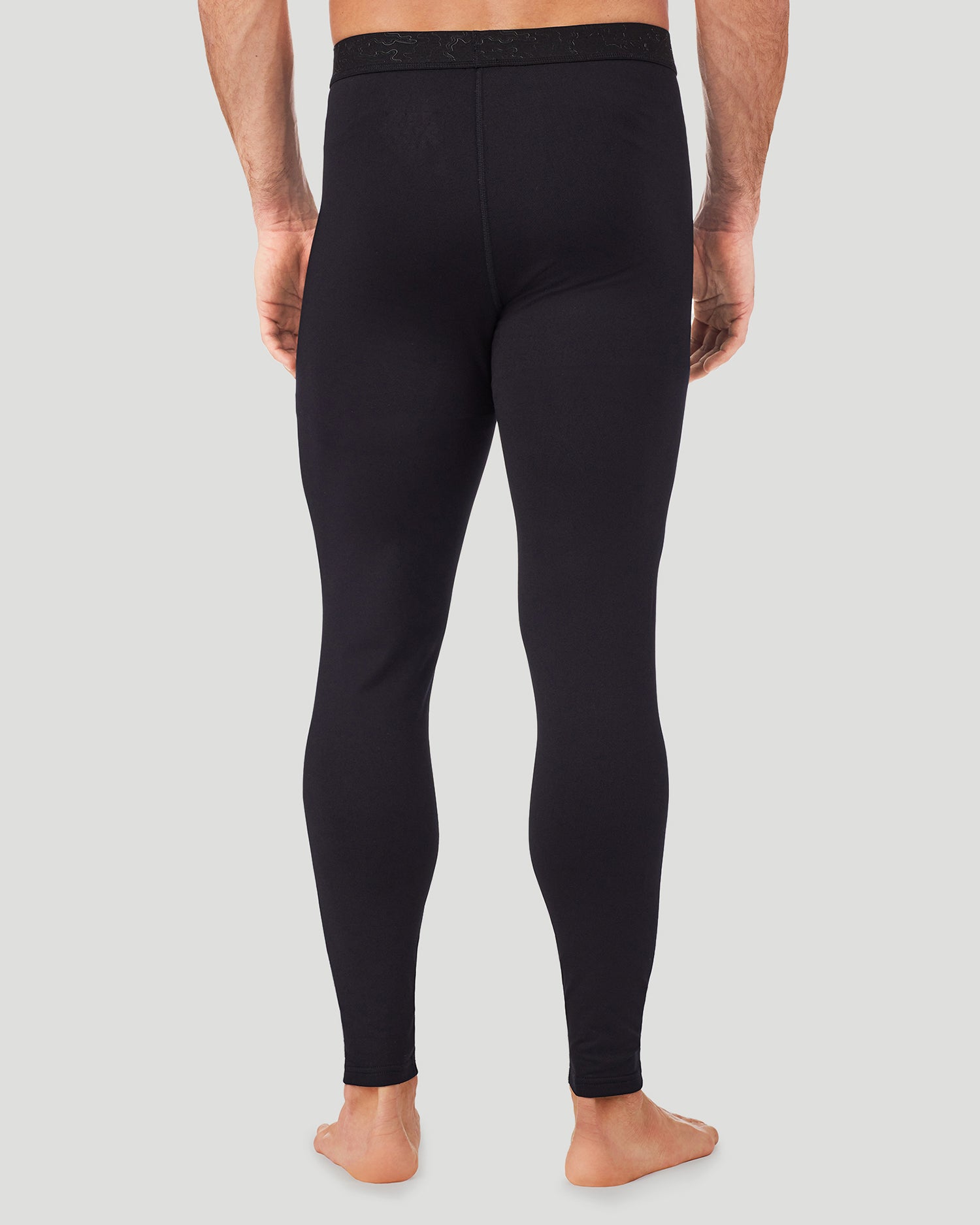 Black; Model is wearing size M. He is 6'1", Waist 31", Inseam 33".@upper body of a man wearing black pant