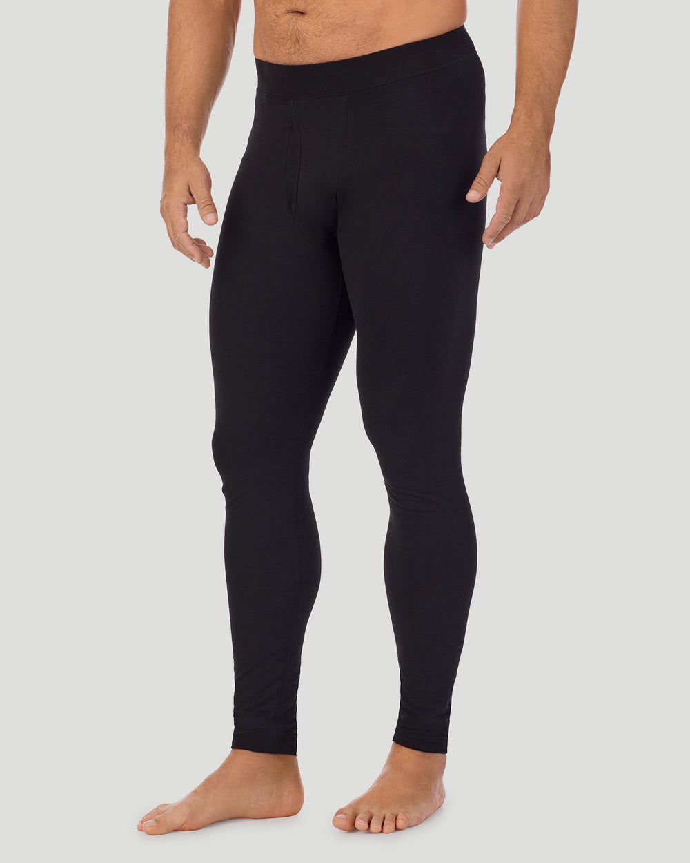 A man wearing a black cottonwear pant