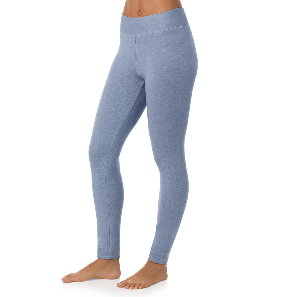  A Lady is wearing Smoke Blue Heather Ultra Cozy Legging