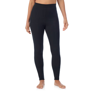A lady is wearing Cotton Pointelle Legging
